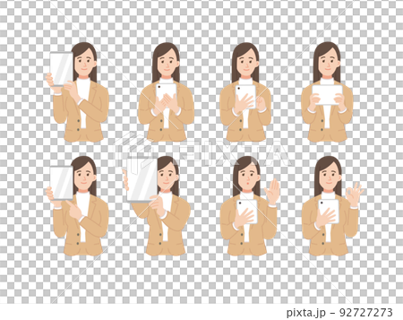 ビジネスパーソンのイラストのセット ビジネスパーソンのイラストのセット 92727273