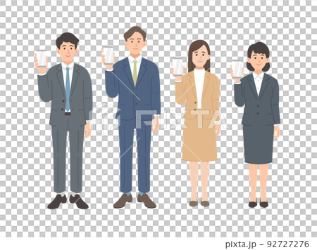 ビジネスパーソンのイラストのセット 92727276