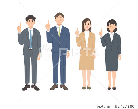 ビジネスパーソンのイラストのセット 92727280