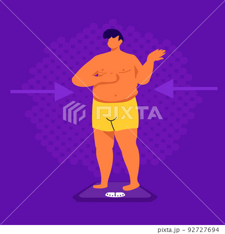 fat obese man overweight guy holding his distended belly weight loss concept full length vector illustration fat obese man overweight guy holding his distended belly weight loss concept full length vector illustration 92727694
