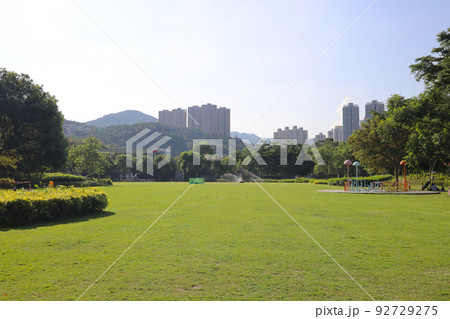 Hong Kong Velodrome Park, the lawn at the park 1 Aug 2022 92729275