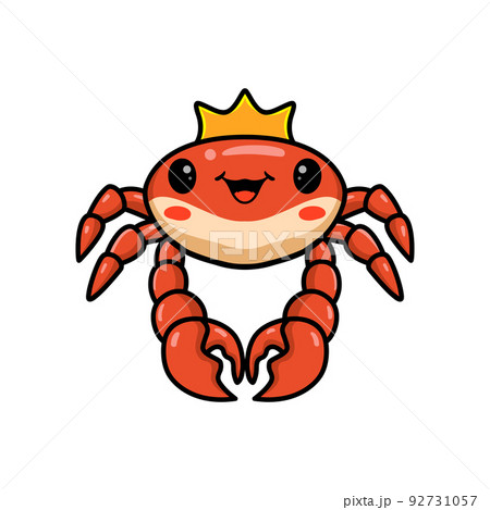 Cute little crab king cartoon Cute little crab king cartoon 92731057