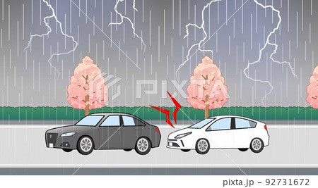 あおり運転のイラスト あおり運転のイラスト 92731672