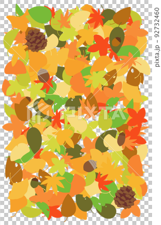 Background illustration _ fallen leaves on one side 92732460