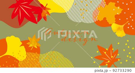 秋の紅葉 色々な葉 背景イラスト 秋の紅葉 色々な葉 背景イラスト 92733290