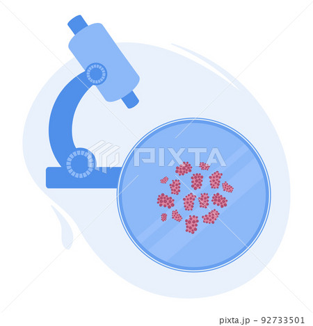 Staphylococcus infection bacteria cell medical diagram icon Staphylococcus infection bacteria cell medical diagram icon 92733501