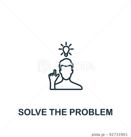 Solve The Problem icon. Monochrome simple Brain Process icon for templates, web design and infographics Solve The Problem icon. Monochrome simple Brain Process icon for templates, web design and infographics 92733901