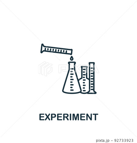 Experiment icon. Monochrome simple Bioengineering icon for templates, web design and infographics 92733923
