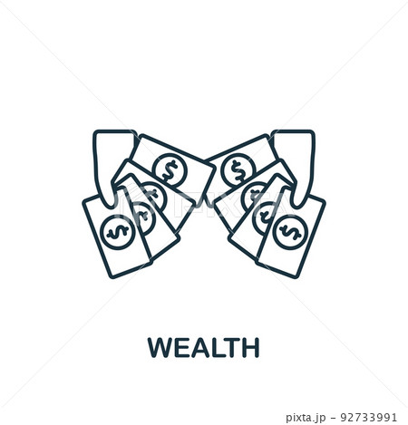 Wealth icon. Monochrome simple Banking icon for templates, web design and infographics Wealth icon. Monochrome simple Banking icon for templates, web design and infographics 92733991