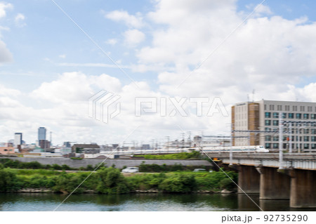 【東海道新幹線】庄内川を渡る新幹線 92735290