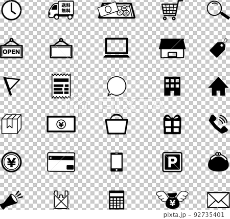 Shopping icon set Shopping icon set 92735401