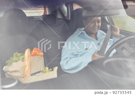 Young Black Woman Driving Young Black Woman Driving 92735545