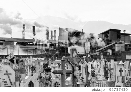 old cemetery or pantheon at the back of the factory 92737430