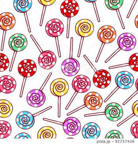 cute seamless striped lollipops 92737436