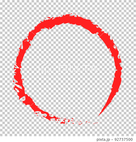 手寫風格紅色圓圈。 92737500