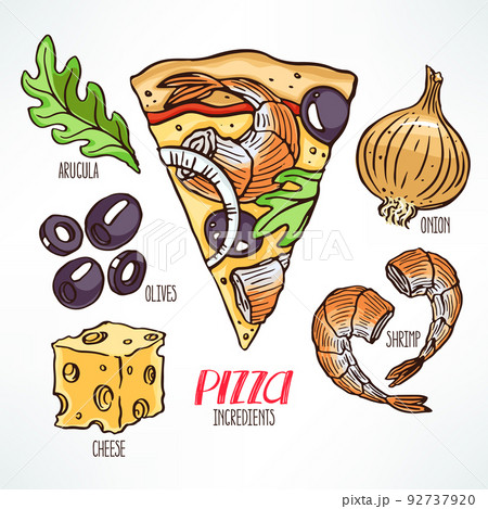 pizza with shrimps 92737920