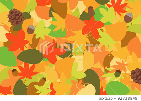 背景イラスト_一面の落ち葉 背景イラスト_一面の落ち葉 92738849
