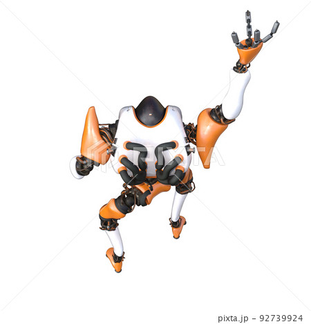Cartoon character roboter isolated on white background. Character for collages, Clipart, photobashing. 3d rendering illustration. Cartoon character roboter isolated on white background. Character for collages, Clipart, photobashing. 3d rendering illustration. 92739924