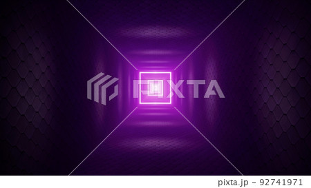 Square Purple Light in the Room 3D Rendering 92741971