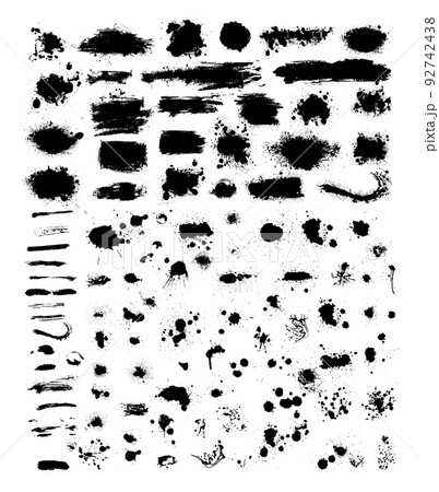 A set of black blots. Vector illustration A set of black blots. Vector illustration 92742438