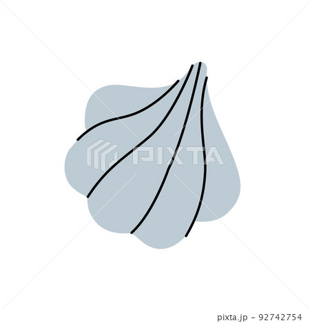 Whole garlic bulb. Garlic clove illustration. Food ingredient icon 92742754