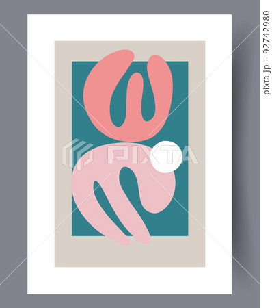 Scandinavian abstract vector print set. 92742980