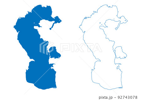 Caspian Sea salt lake (Russia, Russian Federation, Eurasia, Garabogazkol Aylagy) map vector illustration, scribble sketch map Caspian Sea salt lake (Russia, Russian Federation, Eurasia, Garabogazkol Aylagy) map vector illustration, scribble sketch map 92743078