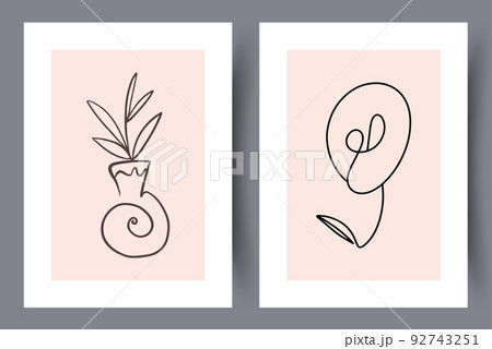 Scandinavian abstract vector print. 92743251