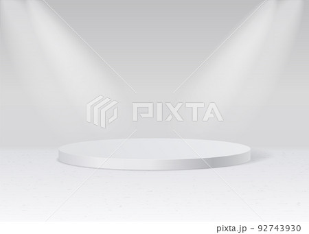 Cylinder pedestal podium for product display presentation 3d realistic vector illustration 92743930