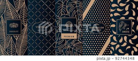 Vintage collection of design elements,labels,icon,frames, for logo,packaging,vector design of luxury products.for perfume,soap,wine, lotion Isolated Vintage collection of design elements,labels,icon,frames, for logo,packaging,vector design of luxury products.for perfume,soap,wine, lotion Isolated 92744348