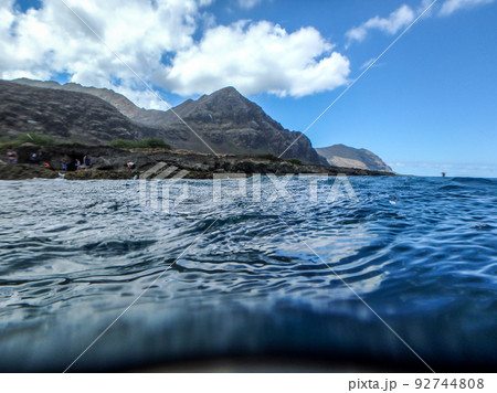 snokeling in kulailai bay oahu hawaii west coast 92744808