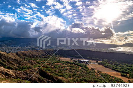 hiking nature views on diamond head honolulu hawaii 92744923