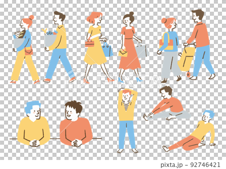 日常の人々_セット_色 92746421