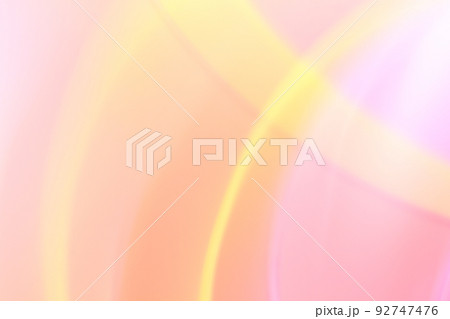 ピンク・黄・オレンジ色背景　緩やかなライン・曲線　 92747476