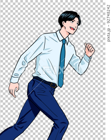 走るビジネスマン 走るビジネスマン 92748242