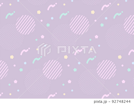 レトロポップな幾何学模様のシームレスなパターン 92748244