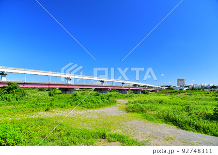 立日橋/多摩川付近より立川駅方面を望む(東京都立川市)【2022.7】 立日橋/多摩川付近より立川駅方面を望む(東京都立川市)【2022.7】 92748311