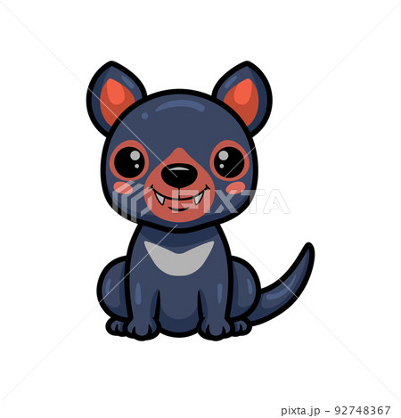 Cute little tasmanian devil cartoon sitting Cute little tasmanian devil cartoon sitting 92748367