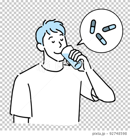 男子用水服藥膠囊 92748598