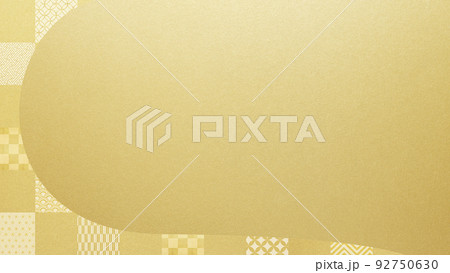 金色の和風素材 92750630