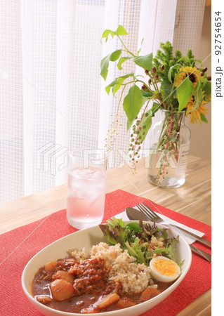 無水カレーと玄米ご飯 無水カレーと玄米ご飯 92754654