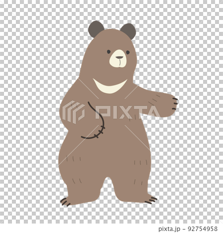 simple bear illustration 92754958