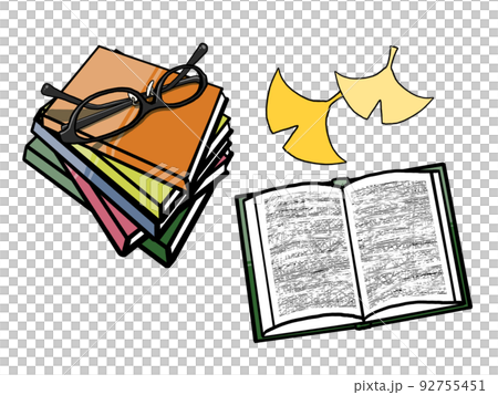 Autumn-like reading illustration 92755451