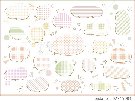 手描きの吹き出しセット\ pattern colour / 92755984