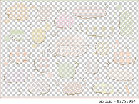 手描きの吹き出しセット\ pattern colour / 92755984