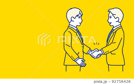 握手をするスーツの男性のベクターイラスト素材 握手をするスーツの男性のベクターイラスト素材 92756426