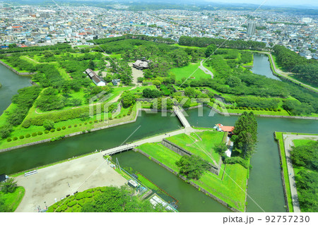 五稜郭タワーからの五稜郭公園の眺望　北海道函館市 92757230