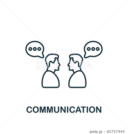 Communication icon. Monochrome simple Business...のイラスト素材 [92757444] - PIXTA