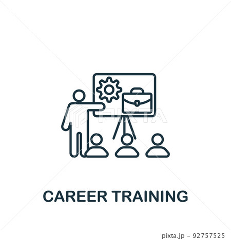 Career Training icon. Monochrome simple Business Management icon for templates, web design and infographics 92757525