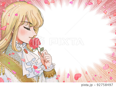 レトロ少女漫画風・薔薇を持った麗しの王子系アイドル レトロ少女漫画風・薔薇を持った麗しの王子系アイドル 92758497
